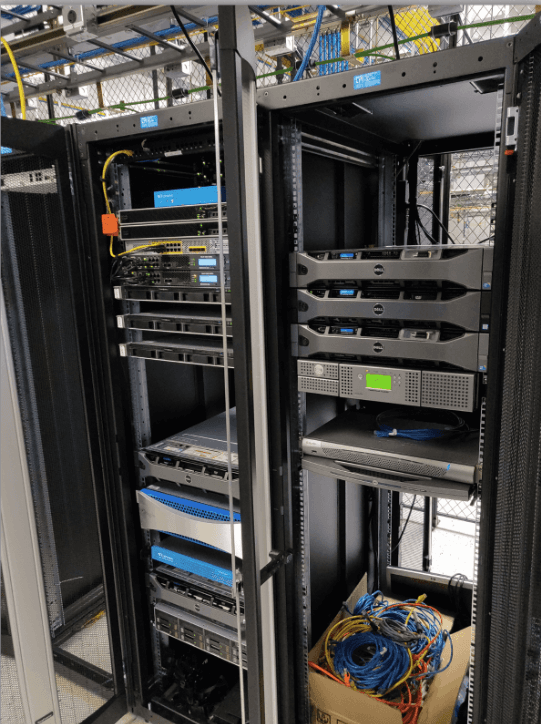 Professional server infrastructure front view after BomberJacket service